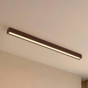 Lucande LED mennyezeti világítás Emara, sötét fa, tölgy, dimmelhető kép
