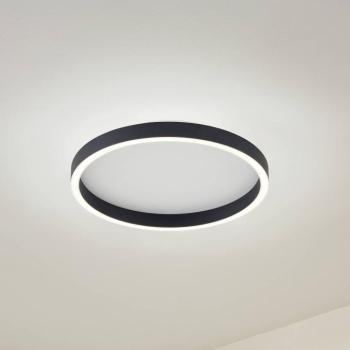 Lucande LED mennyezeti világítás Rotundo, Ø 40 cm, fekete, dimmelhető kép