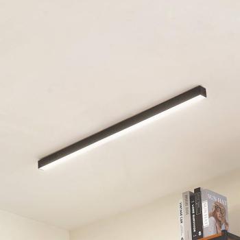 Lucande Teniona LED mennyezeti világítás, 101 cm, fekete, alumínium kép