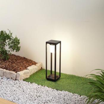 Lucande Nilea LED-es napelemes útvilágító, 50 cm, fekete, érzékelővel kép