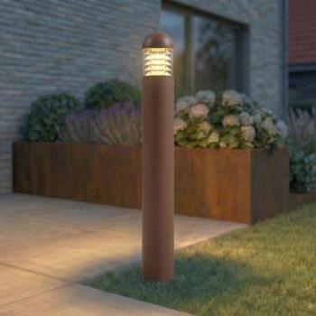 Lucande LED ösvény világítás Skagena, barna, magasság 90 cm, IP54 kép