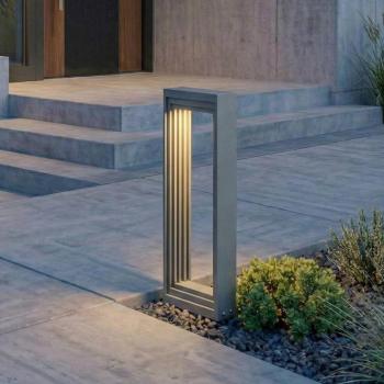 Lucande LED talapzati világítás Ashkan, magasság 40 cm, antracit, IP65 kép