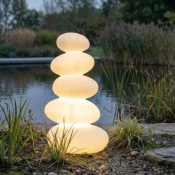 Lucande LED teraszlámpa Soriel, fehér, 72 cm, fokozatos fényerő-szabályozás, kép