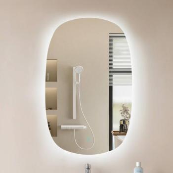 Lucande LED tükör Celestiel, ovális, fűthető, CCT, 80 cm kép