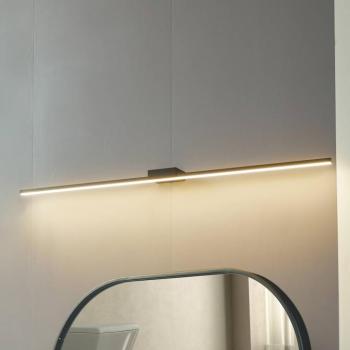 Lucande LED tükörlámpa Kivana, fekete, fém, 120cm IP44 kép