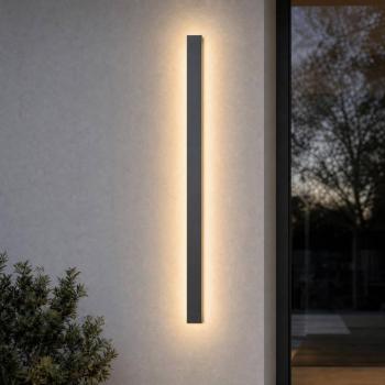 Lucande Lengo LED fali lámpa, 100 cm, antracit, felfelé/lefelé irányuló fény, kép