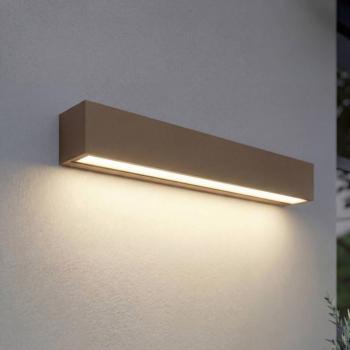 Lucande Lengo LED kültéri fali világítás, 50 cm, barna, lefelé irányuló fény, kép