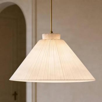 Lucande Lisbeth lógó világítás, Ø 50 cm, fehér/sárgaréz, E27 kép