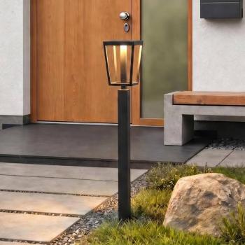 Lucande Lynx LED ösvény világítás, 95,5 cm, fekete, IP65 kép
