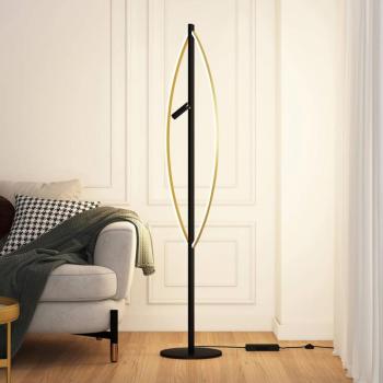 Lucande Matwei LED állólámpa, ovális, sárgaréz kép