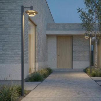 Lucande Montaro LED kültéri világítás, antracit, 220 cm, IP54 kép