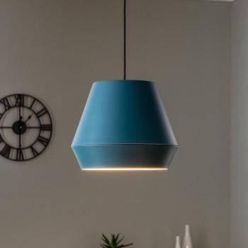 Lucande Mynoria LED-es függőlámpa, kék, alumínium, Ø 35 cm kép