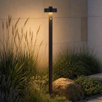 Lucande Nirella LED ösvény világítás, 100 cm, fekete, CCT, érzékelő kép