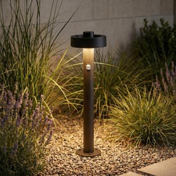 Lucande Nirella LED ösvény világítás, 60 cm, fekete, CCT, érzékelő kép