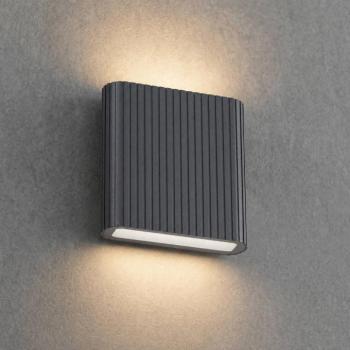 Lucande Raija LED kültéri falilámpa, antracit, magasság 19 cm, CCT kép