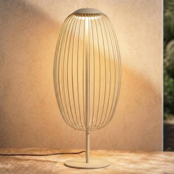 Lucande Richi LED kültéri állólámpa, bézs, magasság 90 cm, IP44 kép