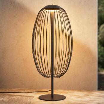 Lucande Richi LED kültéri állólámpa, fekete, magasság 90 cm, IP44 kép