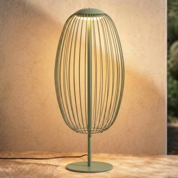 Lucande Richi LED kültéri állólámpa, zöld, magasság 90 cm, IP44 kép