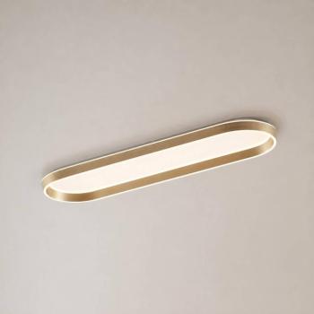 Lucande Rylan LED mennyezeti lámpa, 112 cm, sárgaréz, dimmelhető, CCT kép