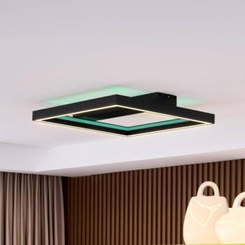 Lucande Smart LED mennyezeti lámpa Tjado, 50 cm, fekete, RGBW kép