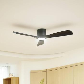 Lucande Smart LED mennyezeti ventilátor Moneno, fekete, DC, Tuya kép
