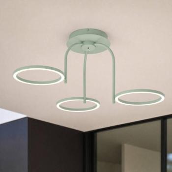 Lucande Sylvara LED kültéri mennyezeti világítás, zöld, CCT, 3 izzós kép