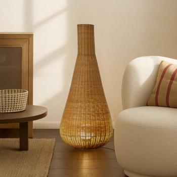 Lucande Takeo álló világítás, rattan, magasság 115 cm, E27 kép