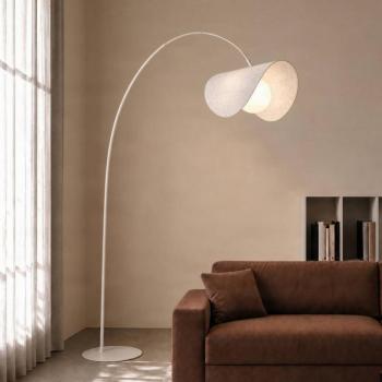 Lucande Tamani LED Ív világítás, bézs, 220 cm, „dimmelhető” funkcióval kép