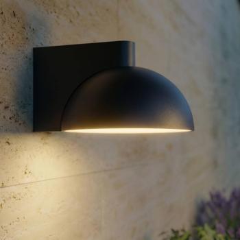 Lucande Velira LED kültéri fali világítás, fekete, fém, IP54 kép