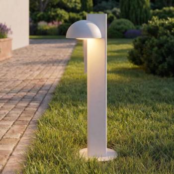 Lucande Velira LED ösvény világítás, világosszürke, 77 cm, 1 izzó, IP44 kép