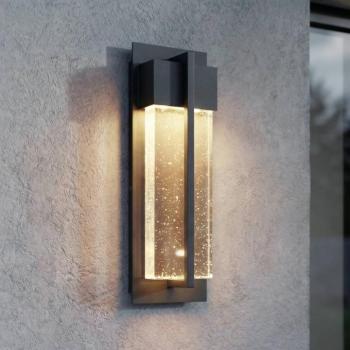 Lucande Velune LED kültéri falilámpa, antracit/átlátszó, 35 cm, CCT kép