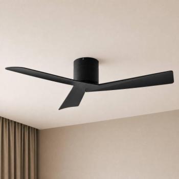Lucande Ventoro mennyezeti ventilátor, átmérő 132 cm, fekete, fém kép