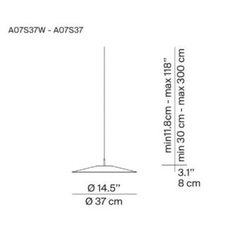 Luceplan Koinè LED-es függőlámpa 927 Ø37cm fekete kép
