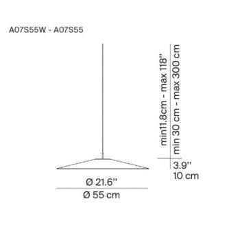 Luceplan Koinè LED függőlámpa 927 Ø55cm kék kép