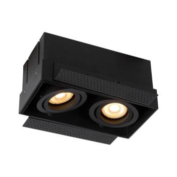 Lucide 09925/02/30 - Beépíthető lámpa TRIMLESS 2xGU10/50W/230V fekete 09925/02/30