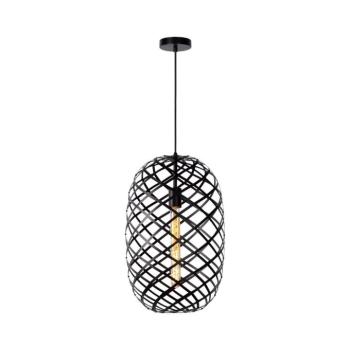 Lucide 21417/32/30 - Csillár zsinóron WOLFRAM 1xE27/60W/230V fekete 21417/32/30 kép