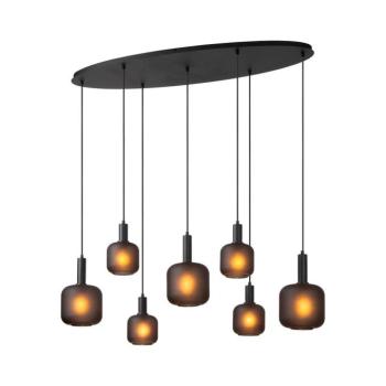Lucide 45405/07/30 - Csillár zsinóron ELOISE 7xE27/40W/230V fekete 45405/07/30 kép
