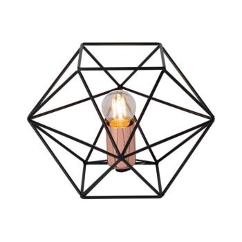 Lucide 80502/01/29 - Asztali lámpa OCTAGON 1xE27/40W/230V fekete 80502/01/29