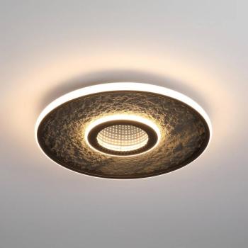 Lumadisc LED mennyezeti világítás, fekete, Ø 41 cm, fém/szilikon