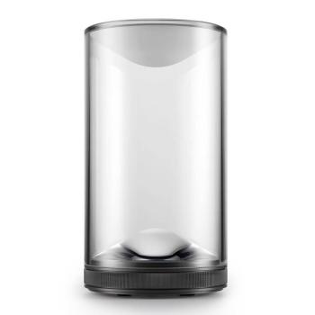 LUMINA Eva LED asztali lámpa, 3 000 K, fekete talp, Ø18 cm kép