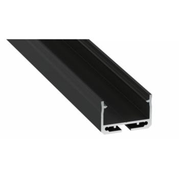 Lumines SILEDA típusú alumínium profil LED szalaghoz, lakkozott fekete, 1m kép