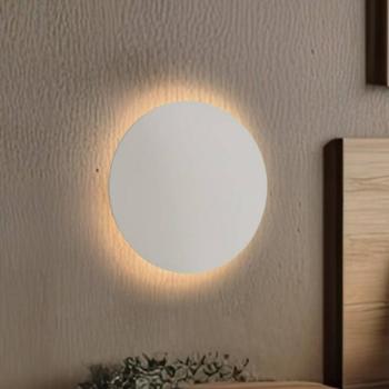 Luna fali lámpa, bézs, indirekt fény, Ø 30 cm, acél kép