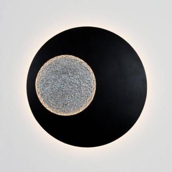 LUNA GIGANTE XL LED fali lámpa, fekete/ezüst, Ø 100 cm, dimmelhető fényerő kép