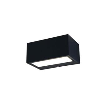 LUTEC GEMINI LED fali négyszögletes fel/le világító lámpa , fekete , 8.8W , 700lm , meleg fehér , IP54 kép