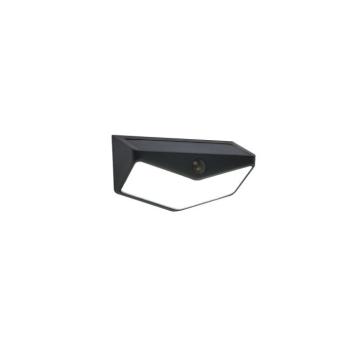 LUTEC WINGS Szolar LED fali mozgásérzékelős lámpa , fekete , 3.7W , 500lm , 5000K , IP44 kép