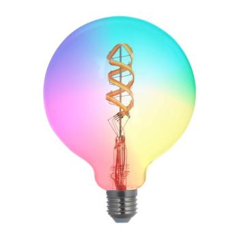 LUUMR Smart LED, E27, G125, 4 W, RGB, Tuya, Wi-Fi, átlátszó, CCT kép