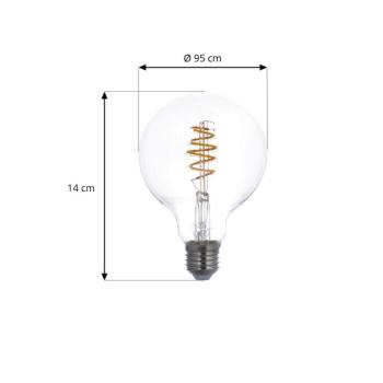 LUUMR Smart LED E27 G95 4,9 W átlátszó ZigBee Hue kép
