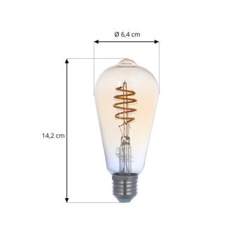 LUUMR intelligens LED izzó E27 ST64 borostyánszínű 4,9 W Tuya Wi-Fi kép