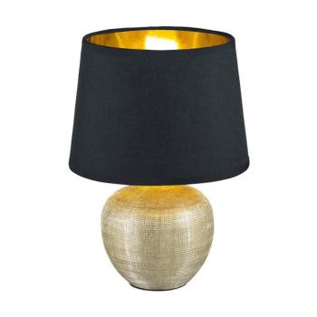 Luxor fekete kerámia-szövet asztali lámpa, magasság 26 cm - Reality
