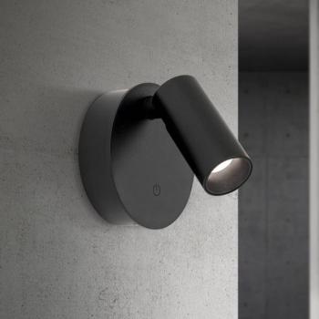 Luxy LED akkumulátoros fali lámpa, fekete, alumínium, CCT, fényerőszabályozó kép